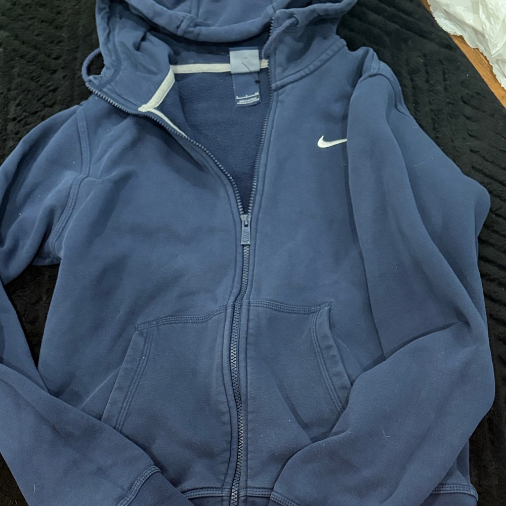 NIKE Navy Full-Zip Hoodie
